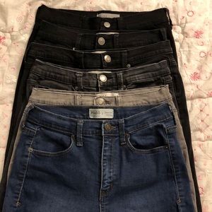 6 Pairs Mudd FLXstretch High Rise Jeggings sz 9